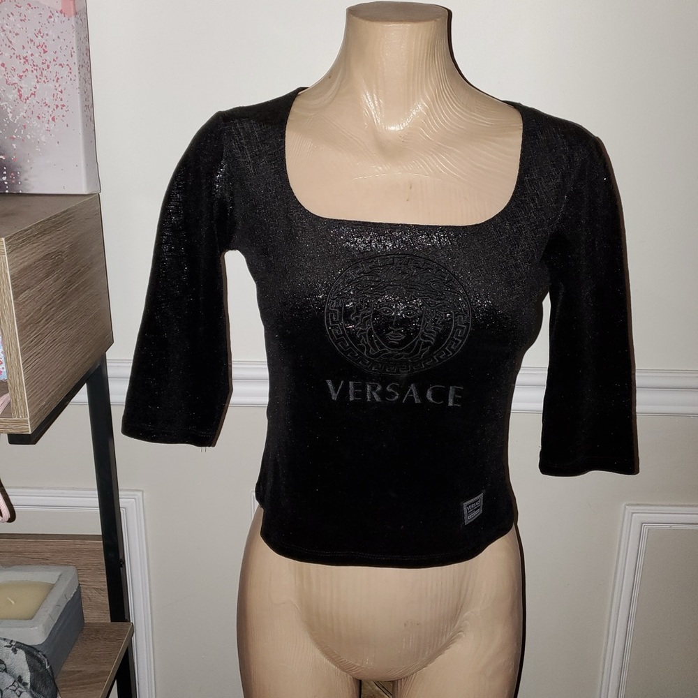 Top velvet vintage VERSACE grandeur small extensible